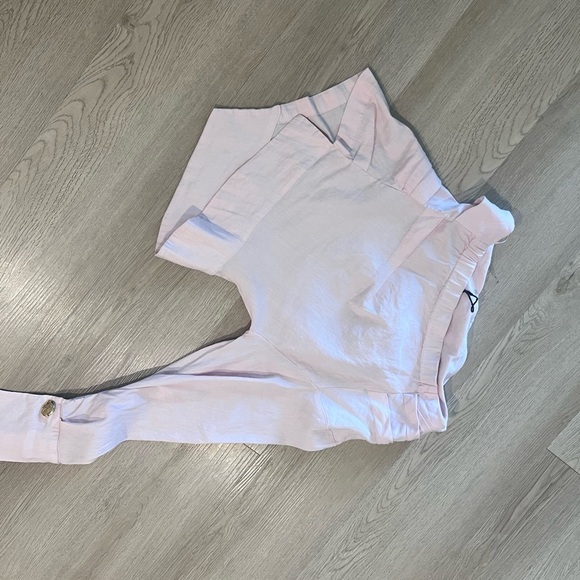 Zara asymmetrical  One Shoulder Pink Top Size Medium - Picture 9 of 10